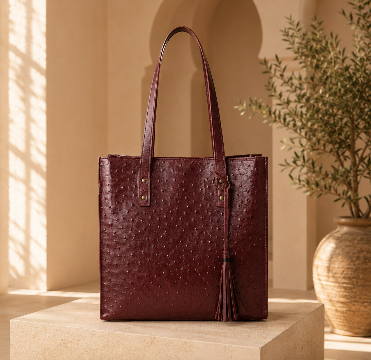 Handmade Tote Bag in Moroccan Brocade Velvet and Gold Threads